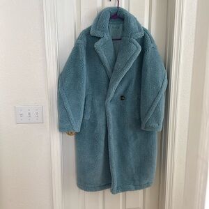 Cozy Blue Teddy Coat